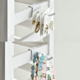 #WD2005 Wooden Hanger hook jewelry rack display with 20 white hooks