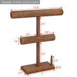 #WD2187BR 2 Tier Wooden Jewelry Display Bracelet Watch Holder