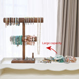 #WD2187BR 2 Tier Wooden Jewelry Display Bracelet Watch Holder