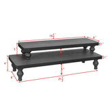 #WD2202 2Pcs wood retail display riser stands