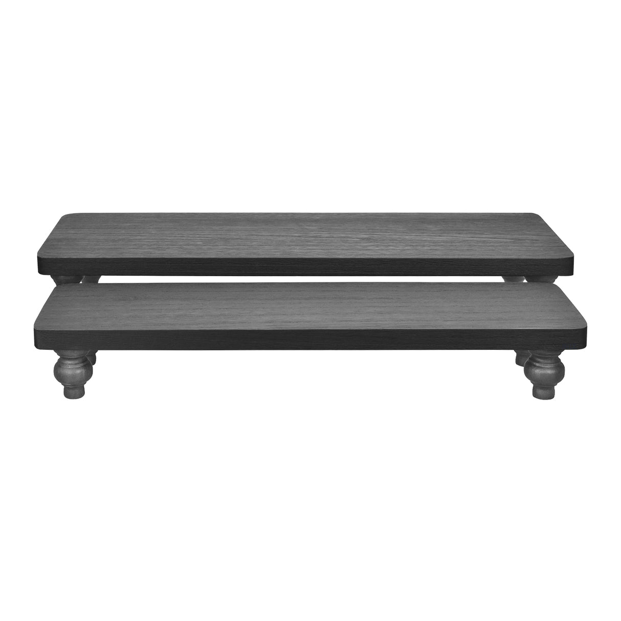 #WD2202 2Pcs wood retail display riser stands