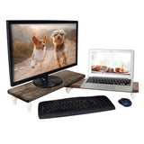 #WD2202 2Pcs wood retail display riser stands