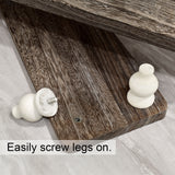 #WD2202 2Pcs wood retail display riser stands