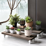 #WD2202 2Pcs wood retail display riser stands