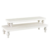 #WD2202 2Pcs wood retail display riser stands