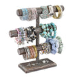 #WD2965-3  Free Assembly 3-Tier Wooden Jewelry Display Stand, Bracelets, Necklaces