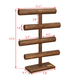 Wooden 4-Tier Jewelry Display Stand