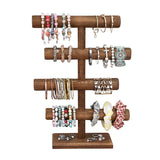 Wooden 4-Tier Jewelry Display Stand