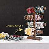 Wooden 4-Tier Jewelry Display Stand