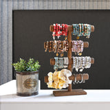 Wooden 4-Tier Jewelry Display Stand