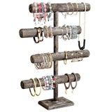 Wooden 4-Tier Jewelry Display Stand