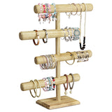 Wooden 4-Tier Jewelry Display Stand