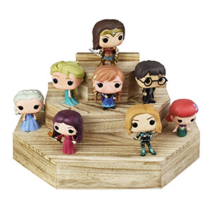 #WD3015 3-Tier Wood Stair Step Shelf Step Display Risers, Coffee Color