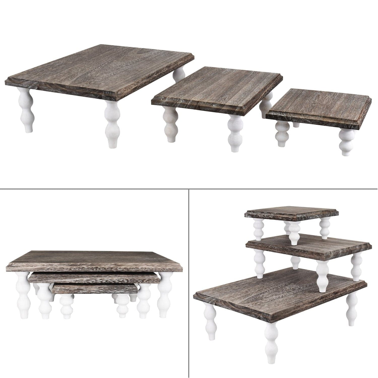 #WD3202CF 3 Pcs Set Wooden Display Riser