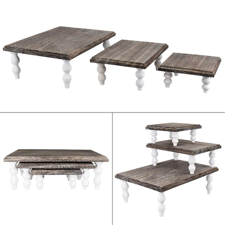 #WD3202CF 3 Pcs Set Wooden Display Riser