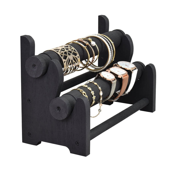 Double Bracelet Bar Display Stand | Leatherette Bracelet Display Bar