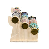 #WD3803 Wooden 3 Tier Bracelet Display Stand Rack