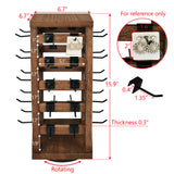 #WD4020 Wood Rotating Jewelry Storage Earrings Display