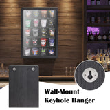 #WD5053 Wall-Mounted Freestanding Wooden 5-Shelf with Glass Door
