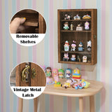 #WD5053 Wall-Mounted Freestanding Wooden 5-Shelf with Glass Door
