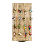 #WD5062L Wooden Rotating Two-Sided Jewelry Display Stand With 32 Hooks