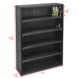 #WD5063 Wall-Mounted Freestanding Wooden 5-Shelf Rack