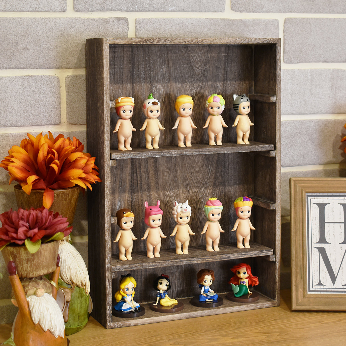 #WD5063 Wall-Mounted Freestanding Wooden 5-Shelf Rack