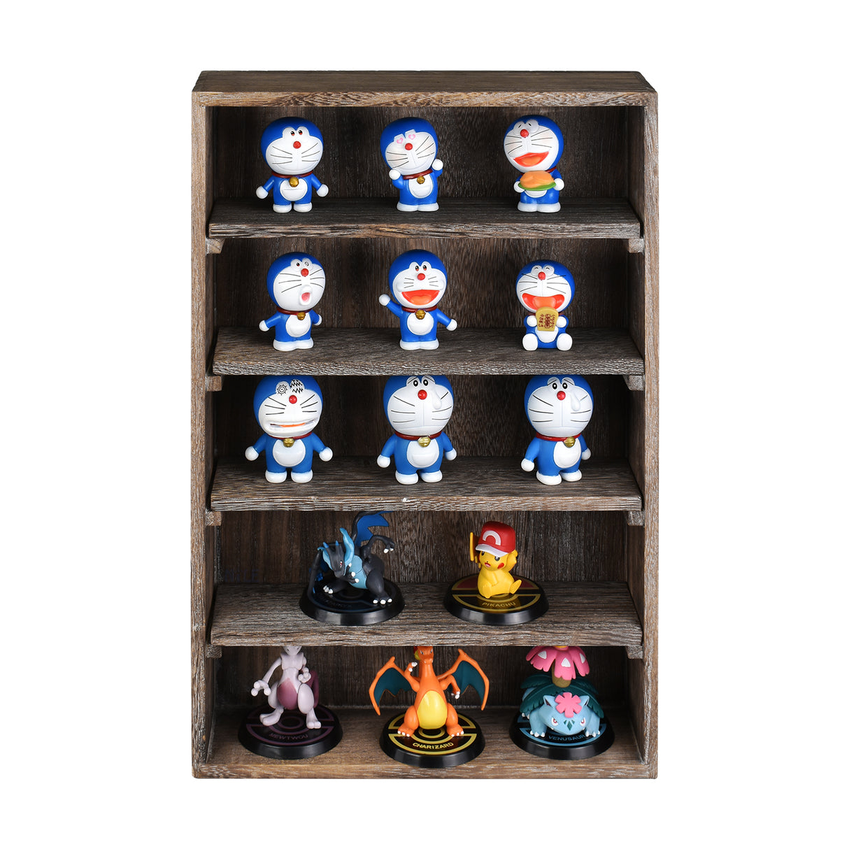 #WD5063 Wall-Mounted Freestanding Wooden 5-Shelf Rack