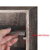 #WD5063 Wall-Mounted Freestanding Wooden 5-Shelf Rack