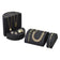 #WD554BR 4 Pcs Wood Half-Moon Shaped Jewelry Display Riser
