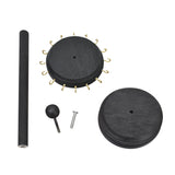 #WD5627BK 16 Hooks Wooden Rotating Necklace Organizer Holder, Necklace Display Stand With Hooks, Black Color