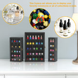 #WD5793 3-Pc Wall-Mounted Wooden Cubby Display Shelf with Glass Door