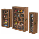 #WD5793 3-Pc Wall-Mounted Wooden Cubby Display Shelf with Glass Door