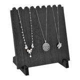 #WD609BK Wooden Plank Jewelry Necklace Display Stand for 8 Necklaces