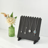 #WD609BK Wooden Plank Jewelry Necklace Display Stand for 8 Necklaces