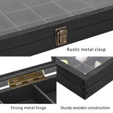 #WD63 Wooden 18 Compartment Jewelry Storage Case 