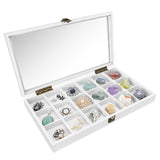 #WD63 Wooden 18 Compartment Jewelry Storage Case 