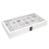 #WD63 Wooden 18 Compartment Jewelry Storage Case 