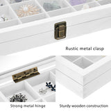 #WD63 Wooden 18 Compartment Jewelry Storage Case 