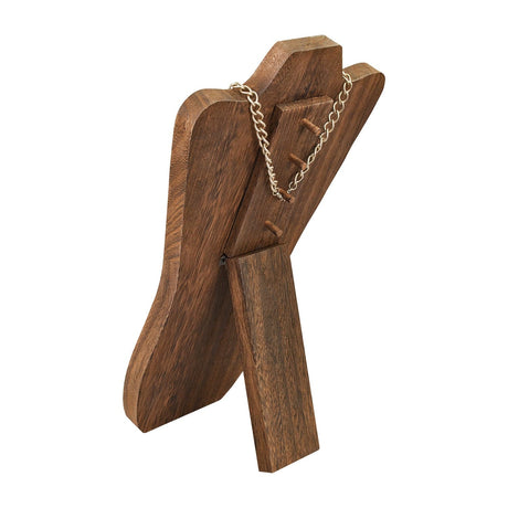 #WD67-3 Foldable Wooden Easel Necklace Display