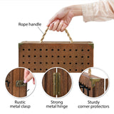 #WD7548 Wooden Foldable and Portable 2 Panel Jewelry Pegboard Organizer with 48 Removable Black Hooks