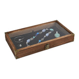 # WD75C-OK+93-1BK Wooden Jewelry Display Case with Black Velvet Pad