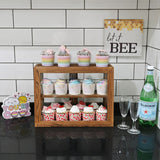 #WD7678BR Wood and Glass Display Case