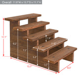 5-tier Wooden Rustic Display Riser Stand for Plants for Cupcakes