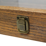 Antique Colored Wooden Jewelry Case with Glass Lid-Nile Corp
