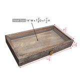 Antique Colored Wooden Jewelry Case with Glass Lid-Nile Corp