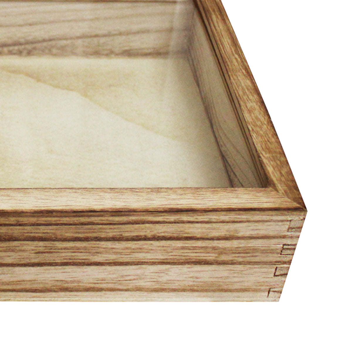 Antique Colored Wooden Jewelry Case with Glass Lid-Nile Corp