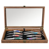 Crafted Wooden Jewelry Display Case Tempered Glass Hinge Lid, Removable Black Luxurious Velvet Pad