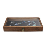 #WD83C+93-1 BK Wooden Jewelry Display Case with Black Velvet Pad 