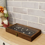 #WD83C+93-1 BK Wooden Jewelry Display Case with Black Velvet Pad 